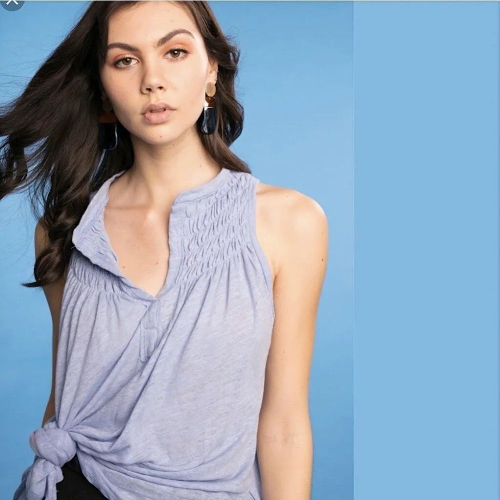 Free People We The Free‎ New In Town Smocked Top Sz S